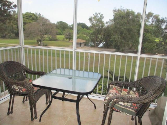 view of sunroom