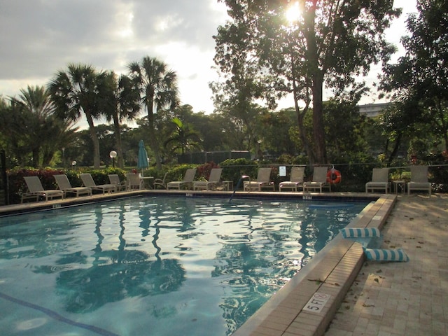 pool featuring fence