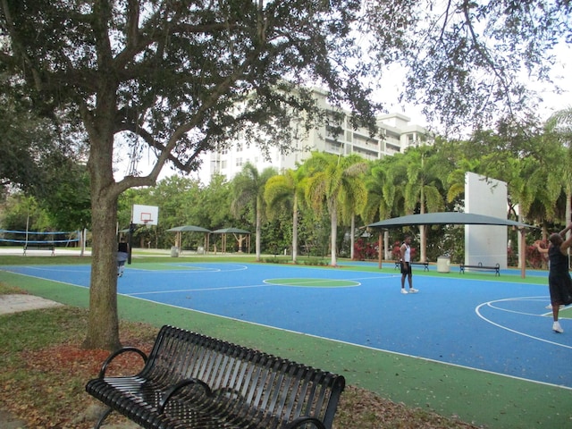 view of basketball court with community basketball court