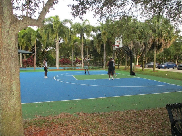 view of sport court featuring community basketball court