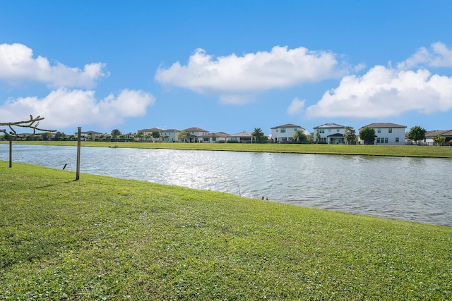 property view of water featuring a residential view