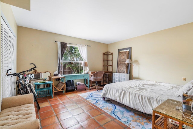 view of tiled bedroom