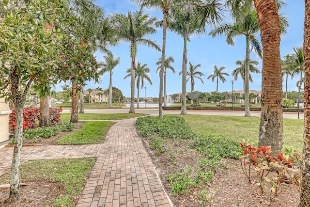 view of home's community featuring a yard