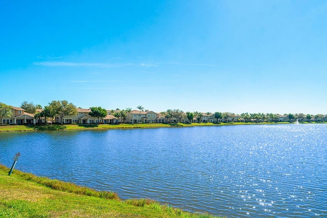 view of water feature featuring a residential view