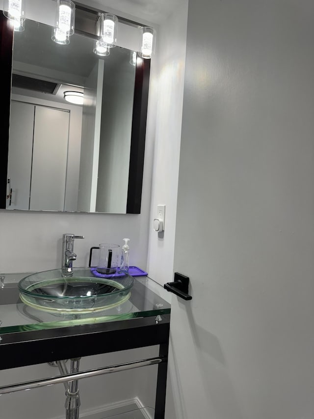 bathroom with vanity