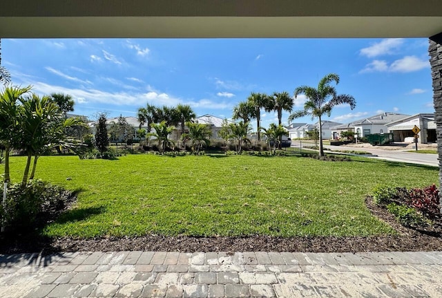 view of yard with a residential view