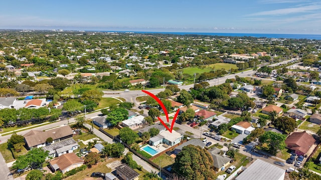 birds eye view of property featuring a residential view