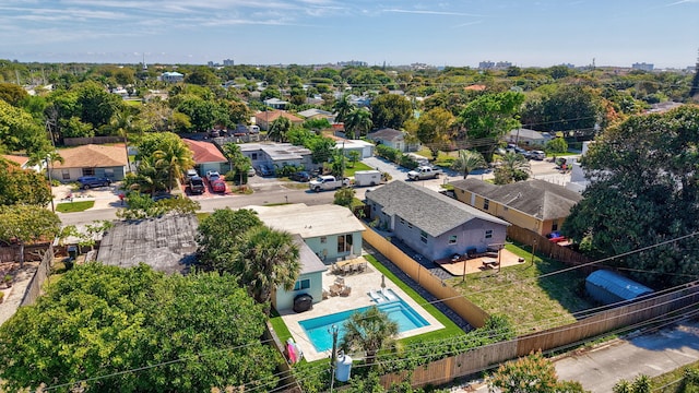 bird's eye view featuring a residential view