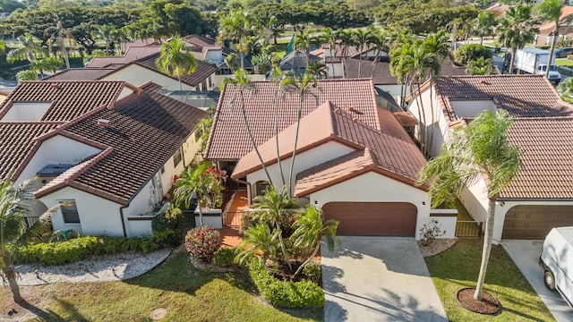 aerial view featuring a residential view