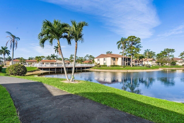 view of water feature featuring a residential view