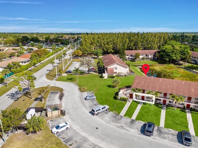 aerial view featuring a residential view