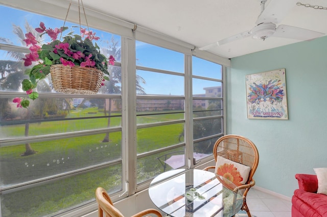 sunroom featuring plenty of natural light