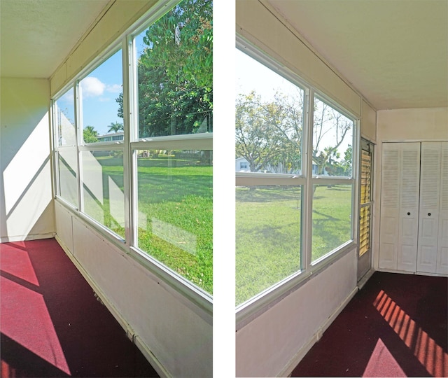 view of sunroom