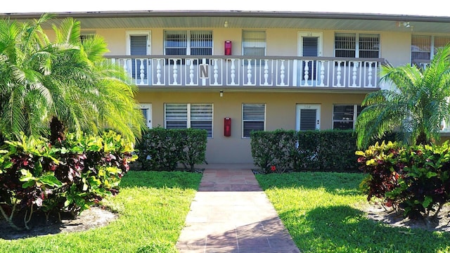 exterior space with stucco siding