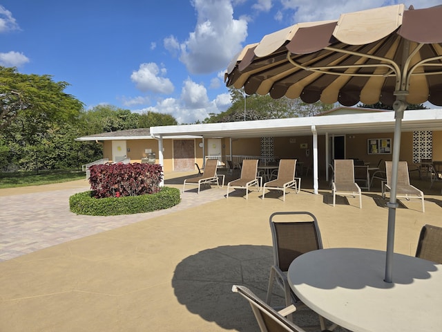 view of patio with outdoor dining space