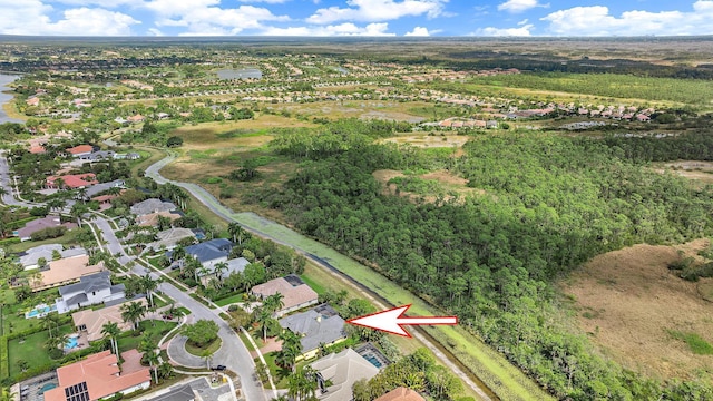 aerial view featuring a residential view