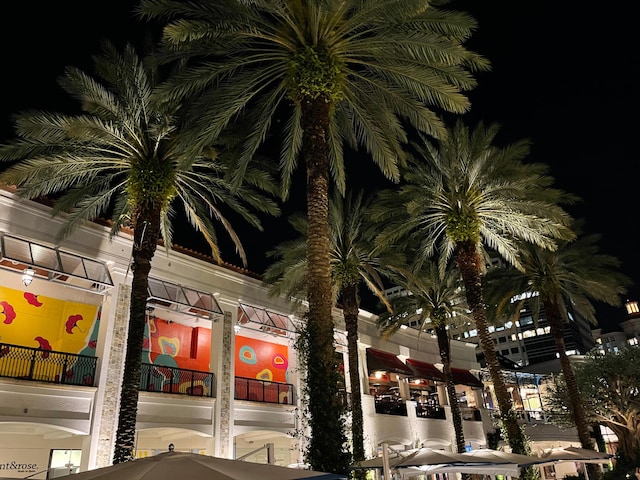 view of property at twilight