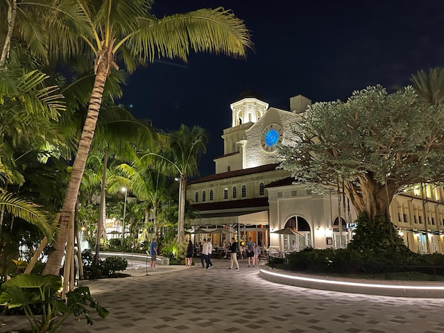 view of property at twilight