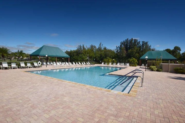 6367 Long Key Ln, Boynton Beach, FL 33472 - community pool featuring a patio area and a gazebo