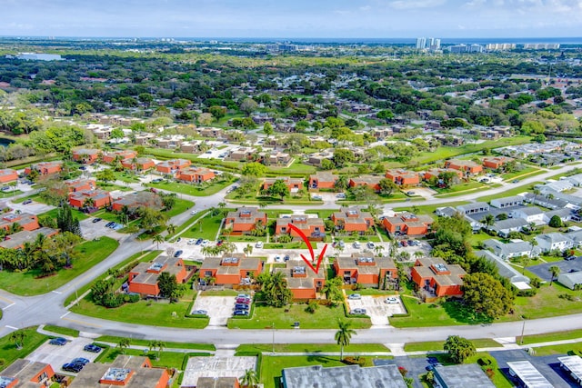 birds eye view of property featuring a residential view