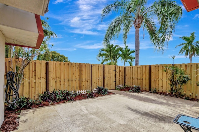 view of patio / terrace with a fenced backyard