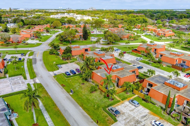 drone / aerial view featuring a residential view