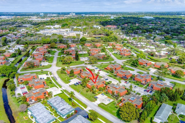 aerial view featuring a residential view