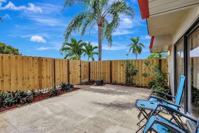 view of patio / terrace featuring a fenced backyard