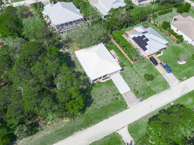 bird's eye view with a residential view