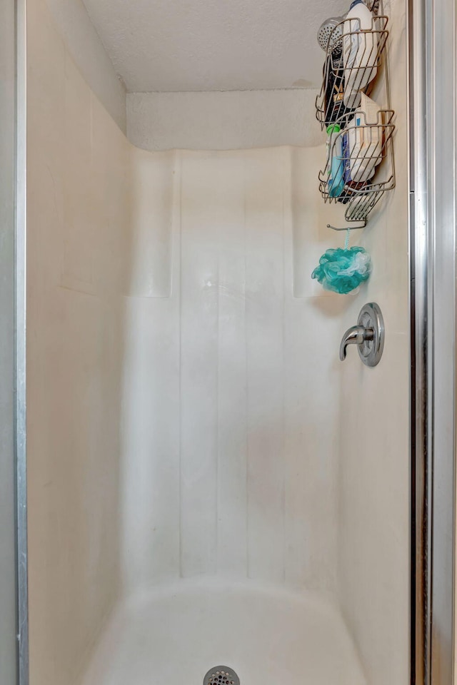 bathroom with a shower stall