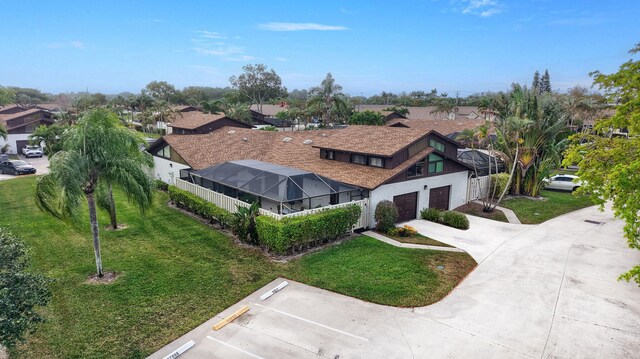 drone / aerial view with a residential view