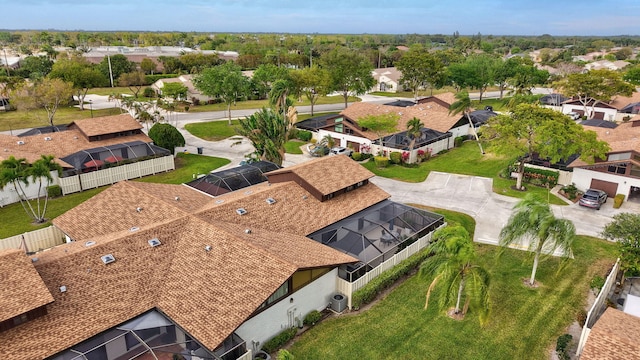 bird's eye view with a residential view