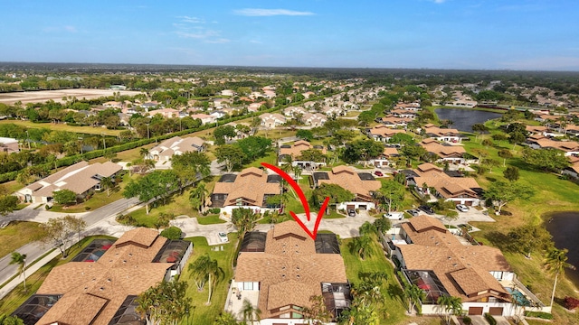 birds eye view of property featuring a residential view