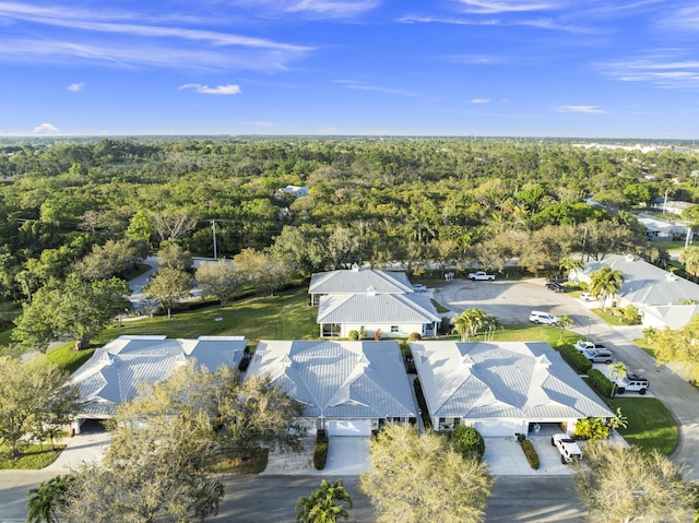 bird's eye view with a forest view