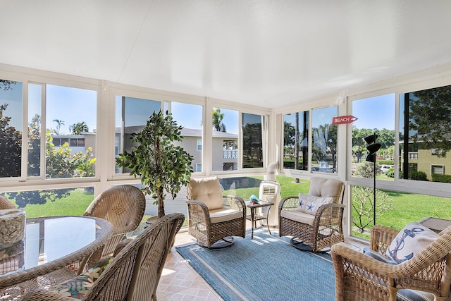 view of sunroom