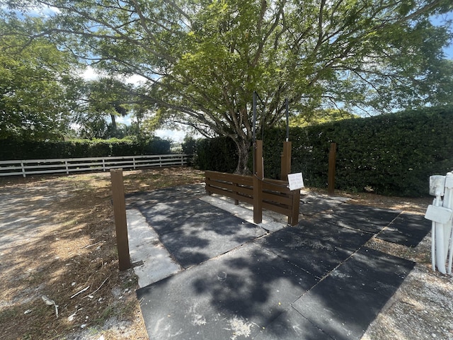 view of patio featuring fence private yard