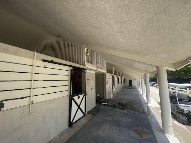 view of horse barn