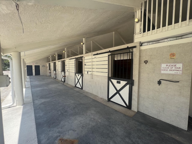 view of horse barn