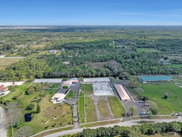 bird's eye view with a forest view