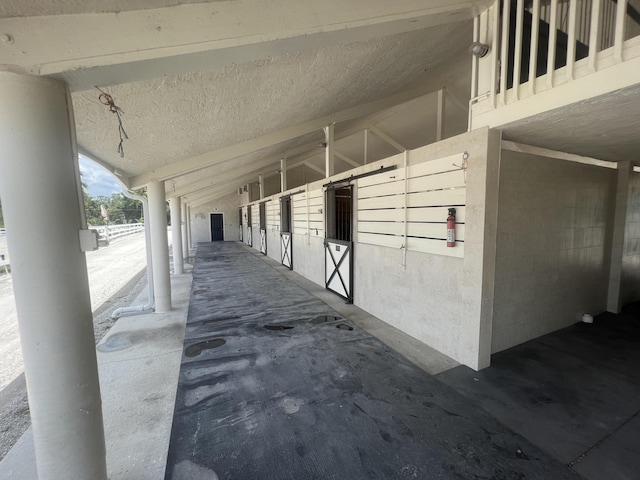 view of horse barn