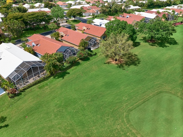 aerial view with a residential view