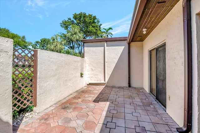 view of patio / terrace with fence