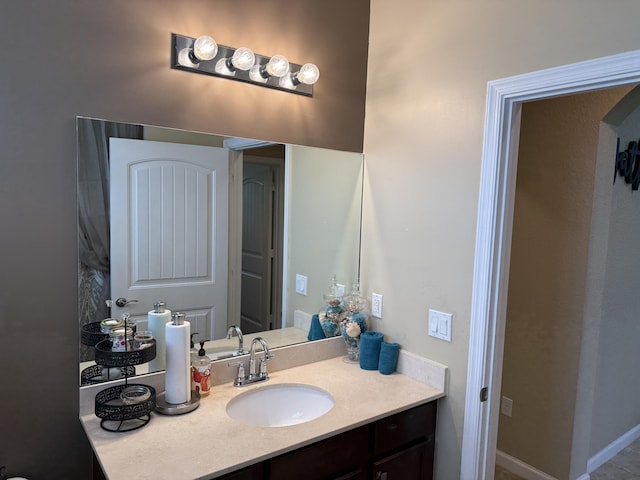 bathroom featuring vanity