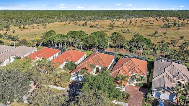 birds eye view of property with a residential view