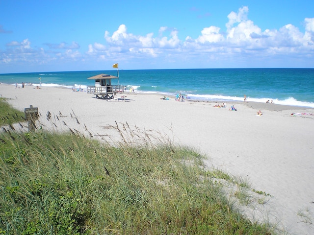 water view featuring a beach view