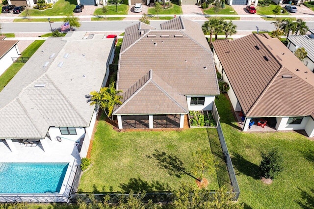 drone / aerial view featuring a residential view