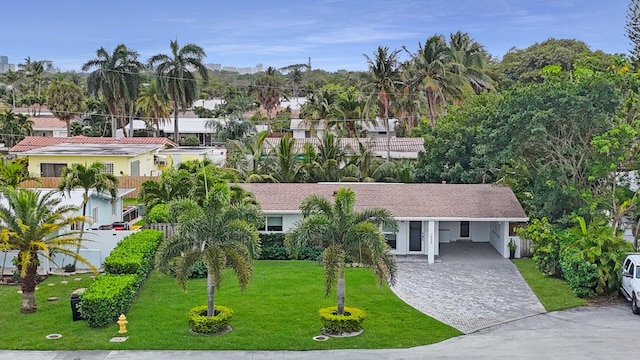 bird's eye view featuring a residential view