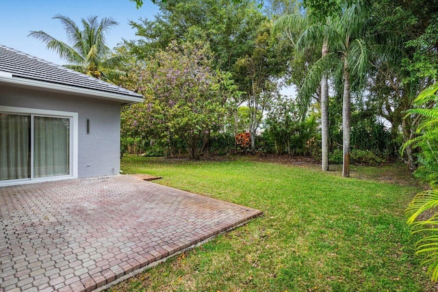 view of yard featuring a patio