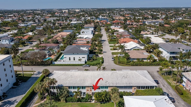 drone / aerial view featuring a residential view