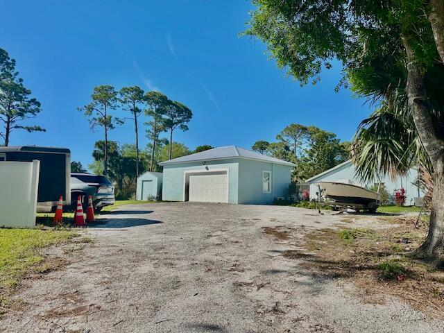 garage with driveway